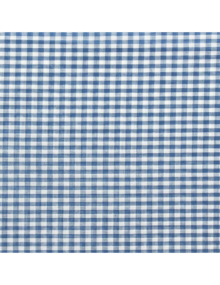 Tejido Vichy de cuadros grandes - Azul vaquero