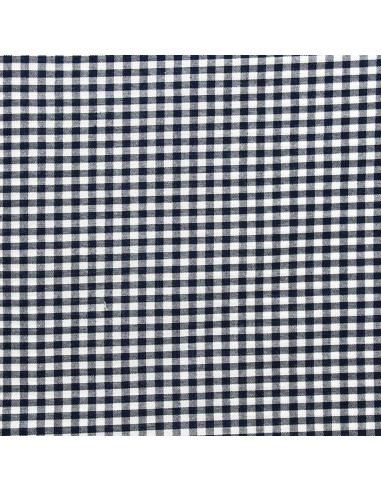 Tejido Vichy de cuadros grandes - Azul marino