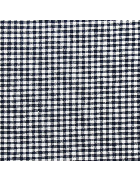 Tejido Vichy de cuadros grandes - Azul marino