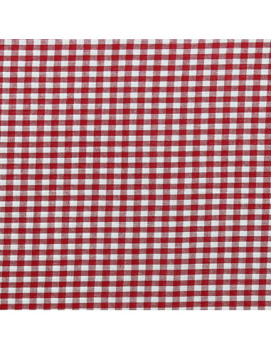 Tejido Vichy de cuadros grandes - Rojo