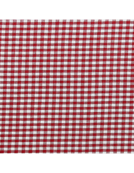 Tejido Vichy de cuadros grandes - Rojo