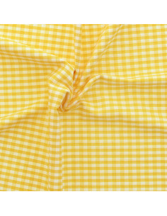 Tejido Vichy de cuadros grandes - Amarillo