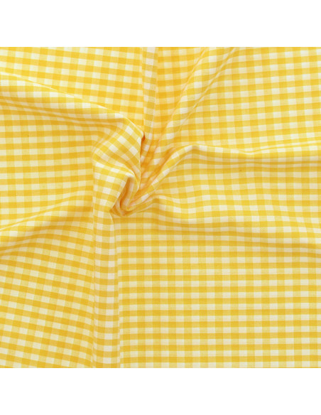 Tejido Vichy de cuadros grandes - Amarillo
