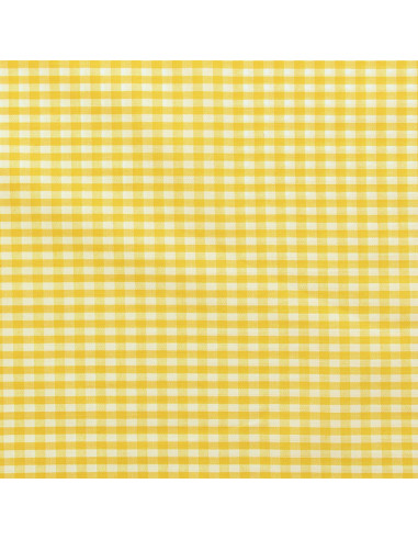 Tejido Vichy de cuadros grandes - Amarillo