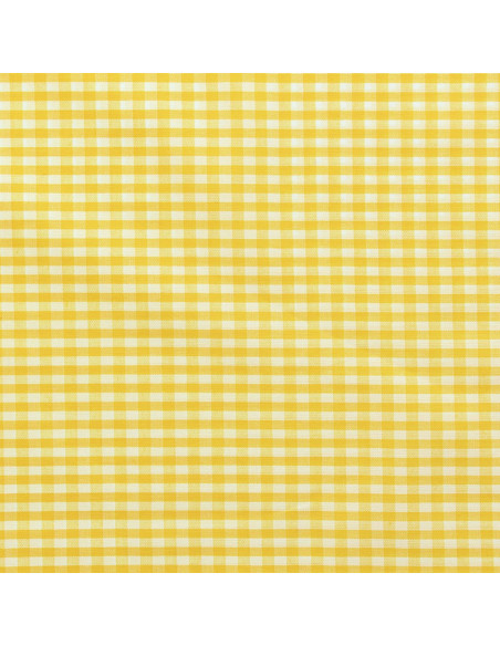 Tejido Vichy de cuadros grandes - Amarillo