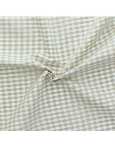 Tejido Vichy de cuadros grandes - Beige