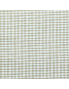 Tejido Vichy de cuadros grandes - Beige 2
