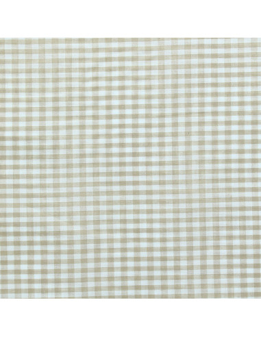 Tejido Vichy de cuadros grandes - Beige