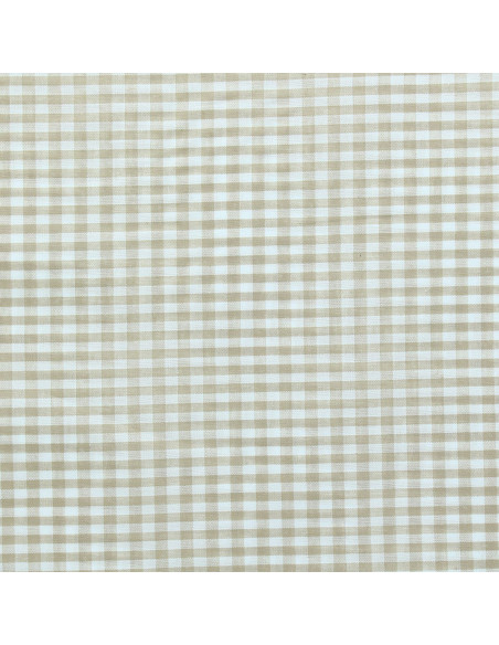 Tejido Vichy de cuadros grandes - Beige