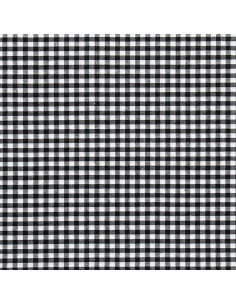 Tejido Vichy grandes cuadros - Negro 2