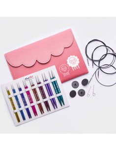 Kit de agujas circulares para tejer KnitPro Deluxe Zing