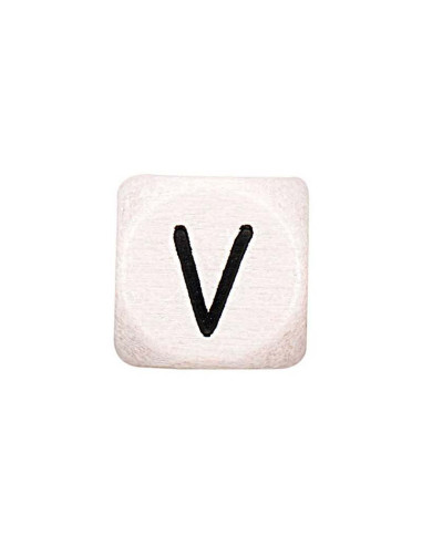 Perla letra alfabeto cubo de madera blanca