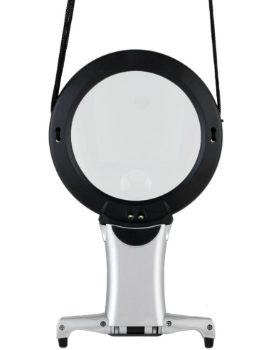 Lupa colgante con iluminación LED y base Daylight