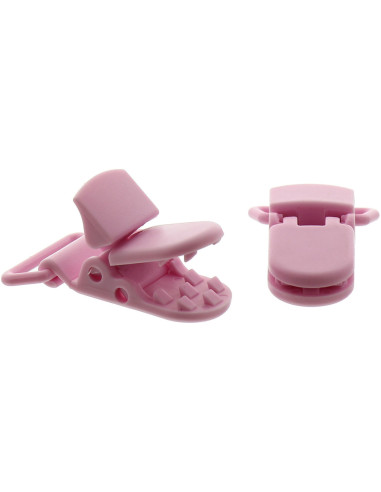 Pinza sujetachupetes KAM - Rosa