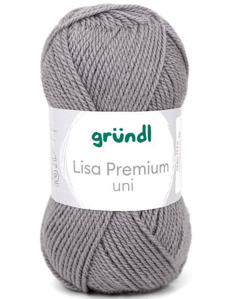 Fil à tricoter Lisa Premium uni Gründl