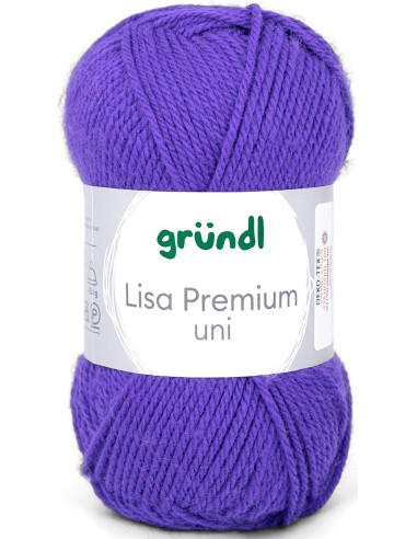 Fil à tricoter Lisa Premium uni Gründl