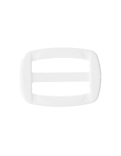 Hebilla deslizante de plástico blanco de 25 mm