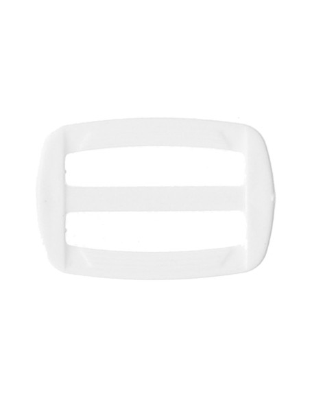 Hebilla deslizante de plástico blanco de 30 mm