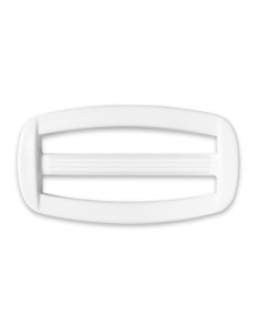 Hebilla deslizante de plástico blanco de 40 mm