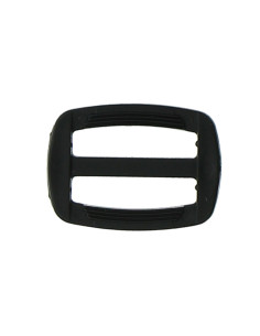 Hebilla deslizante de plástico negro de 25 mm