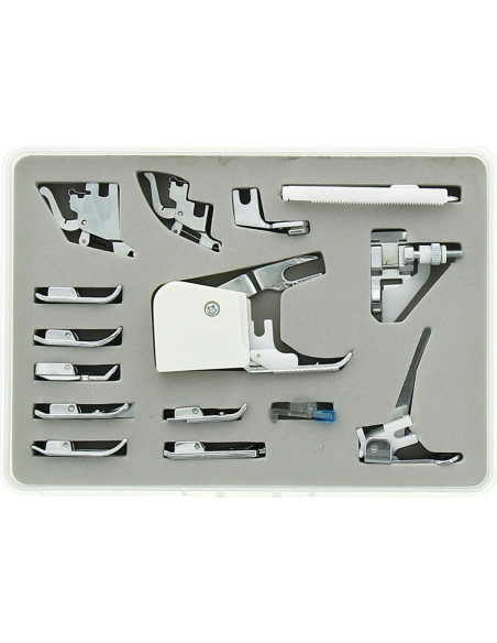 Caja de 15 prensatelas para máquinas de coser