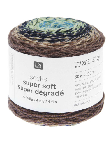 Laine à chaussettes Socks Super Soft Dégradé Rico Design