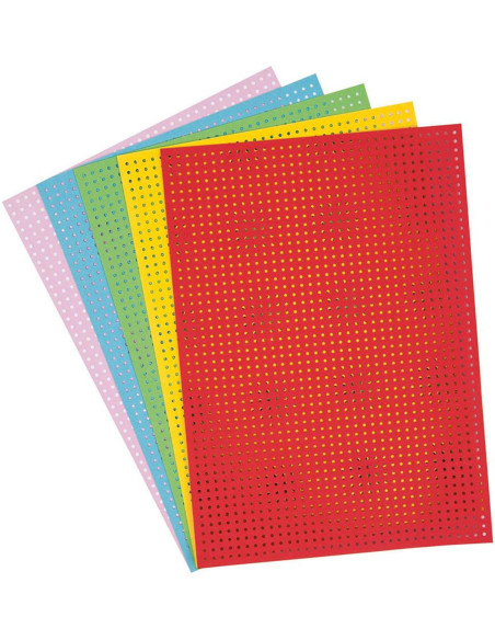 Lote de 10 hojas de cartón para bordar - Colores