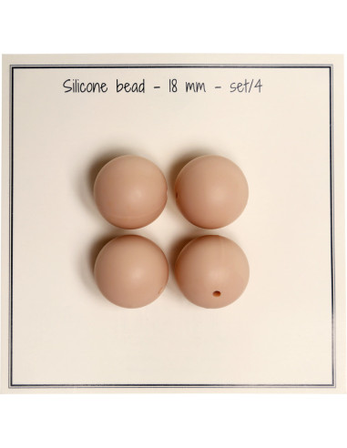 Cuentas de silicona de 18 mm para sonajeros, sujetadores de chupetes para bebé.