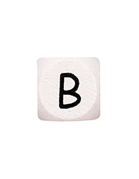 Perla letra alfabeto cubo de madera blanca