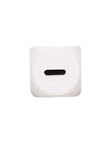 Perla letra alfabeto cubo de madera blanca