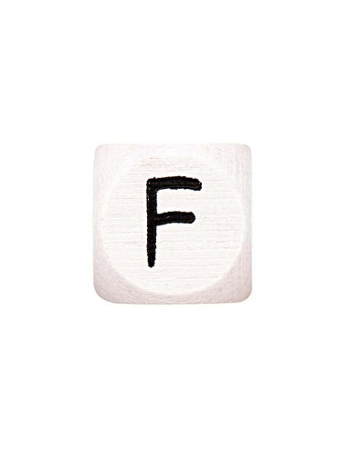 Perla letra alfabeto cubo de madera blanca