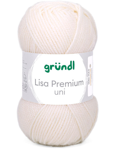 Fil à tricoter Lisa Premium uni Gründl