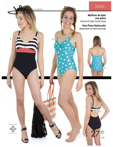 Patrón de trajes de baño de una pieza - Jalie 3350