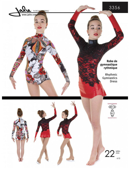 Patrón de vestido de gimnasia rítmica - Jalie 3356