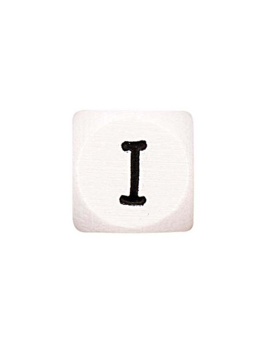 Perla letra alfabeto cubo de madera blanca