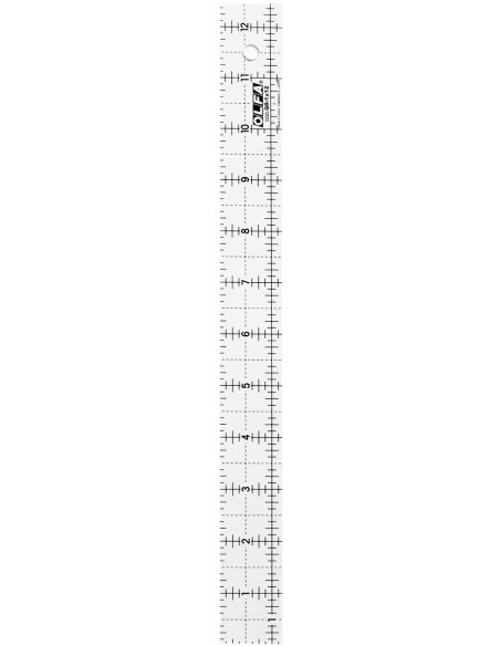 Regla patchwork Olfa 1 x 12 pulgadas