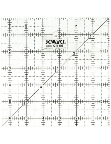 Regla de patchwork Olfa 6.5 x 6.5 pulgadas