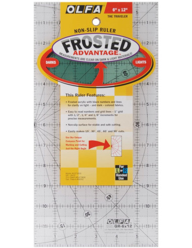 Regla patchwork Olfa 6 x 12 pulgadas