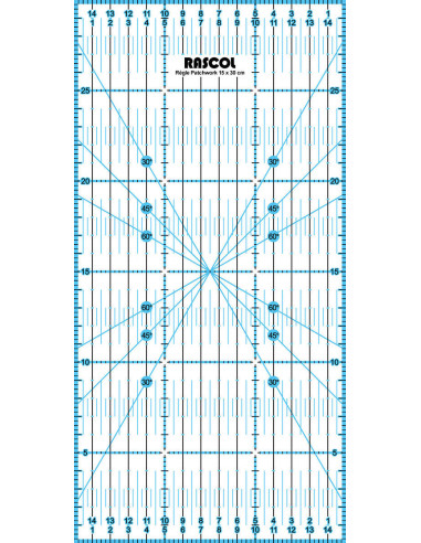 Regla de patchwork Rascol 15 x 30 cm