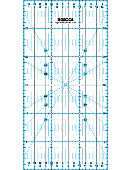 Regla de patchwork Rascol 15 x 30 cm