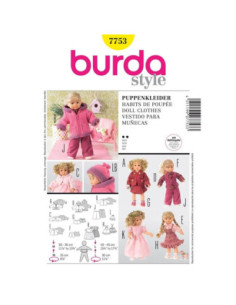 Patrón de ropa de muñeca - Burda 7753