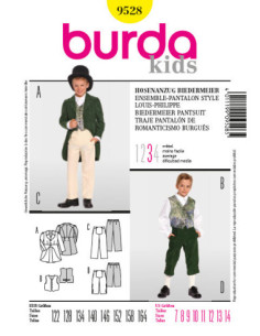 Patrón de conjunto de pantalón estilo Louis Philippe - Burda 9528