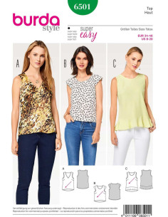 Patrón de blusa - Burda 6501