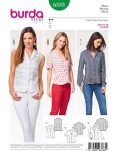 Patrón de blusa - Burda 6533