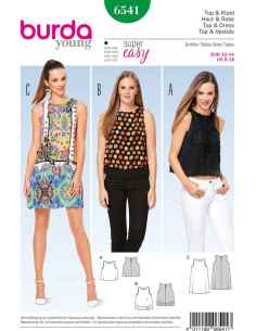 Patrón de blusa y vestido - Burda 6541