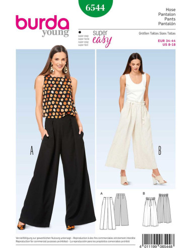 Patrón de pantalón - Burda 6544
