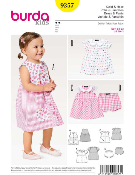 Patrón de vestido y pantalón - Burda 9357