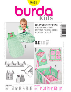 Patrón de conjunto para bebé - Burda 9479.
