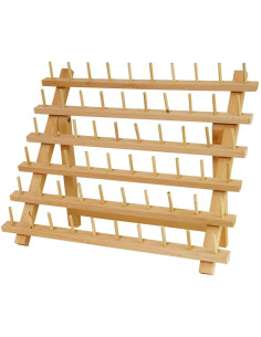 Expositor de madera para 60 carretes de hilo