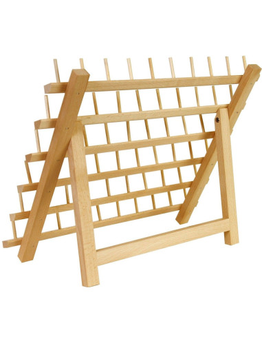 Expositor de madera para 60 carretes de hilo